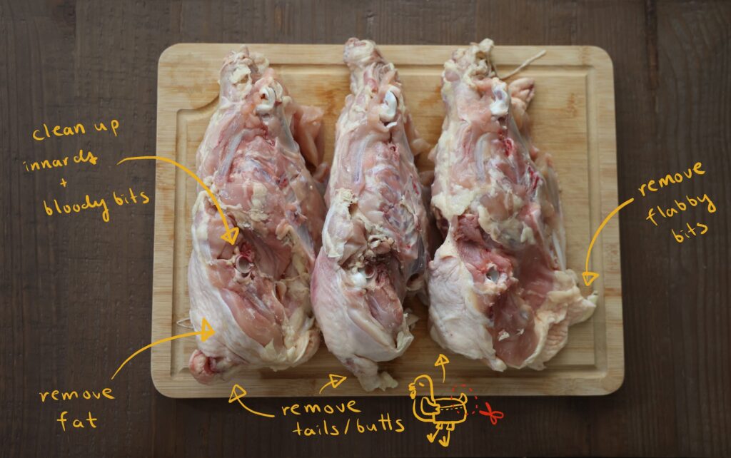 Chicken before cleaning