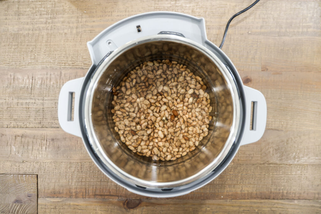 soaked pinto beans ready to be cooked