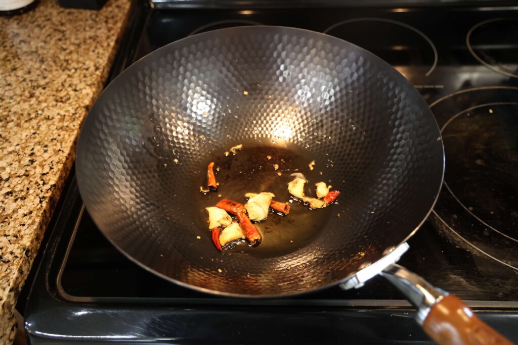 toasted chilis and ginger