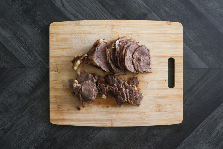 thinly slice beef shank