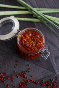 sate sauce in jar