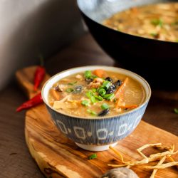 hot and sour soup served and ready