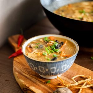 hot and sour soup served and ready