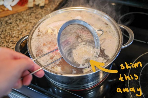 skimming soup